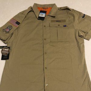 NWT NFL Buffalo Bills Nike Salute To Service Button Up Size M